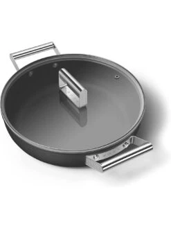 Smeg Skillet - Deeppan 2 Handles With lid 28cm 8 Smeg Skillet - Deeppan 2 Handles With lid 28cm -Oleu Furniture Shop UG73T SQ3 0000000004 BLACK SLd1