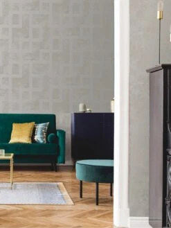 Boutique Gilded Greek Key Pearl Wallpaper -Oleu Furniture Shop UHGRC SQ4 0000000028 PEARL SLd2