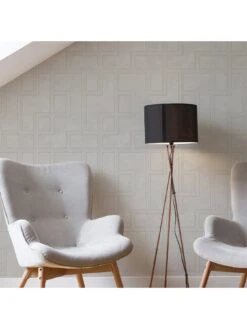 Boutique Gilded Greek Key Pearl Wallpaper -Oleu Furniture Shop UHGRC SQ5 0000000028 PEARL RSr