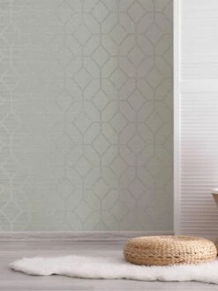 Boutique Asscher Geo Sage Wallpaper -Oleu Furniture Shop UHGRX SQ5 0000000644 SAGE RSr