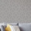 Boutique Asscher Geo Beige Wallpaper -Oleu Furniture Shop UHGRY SQ1 0000000108 BEIGE SLf