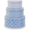 Premier Housewares Kensington Set Of 3 Storage Tins 2 Premier Housewares Kensington Set Of 3 Storage Tins -Oleu Furniture Shop UJU7M SQ1 0000000216 BLUE WHITE SLf