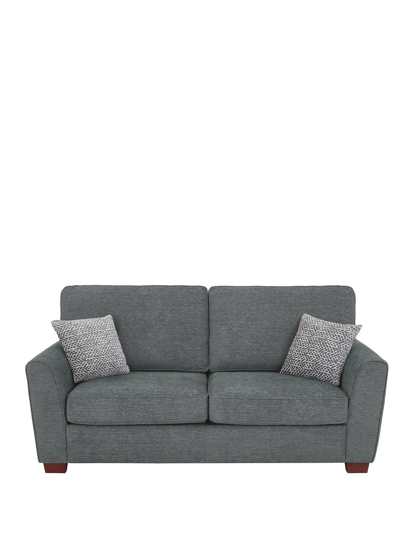 Very Home Hopton Fabric 4 Seater Sofa - Grey 4 Very Home Hopton Fabric 4 Seater Sofa - Grey - Image 2