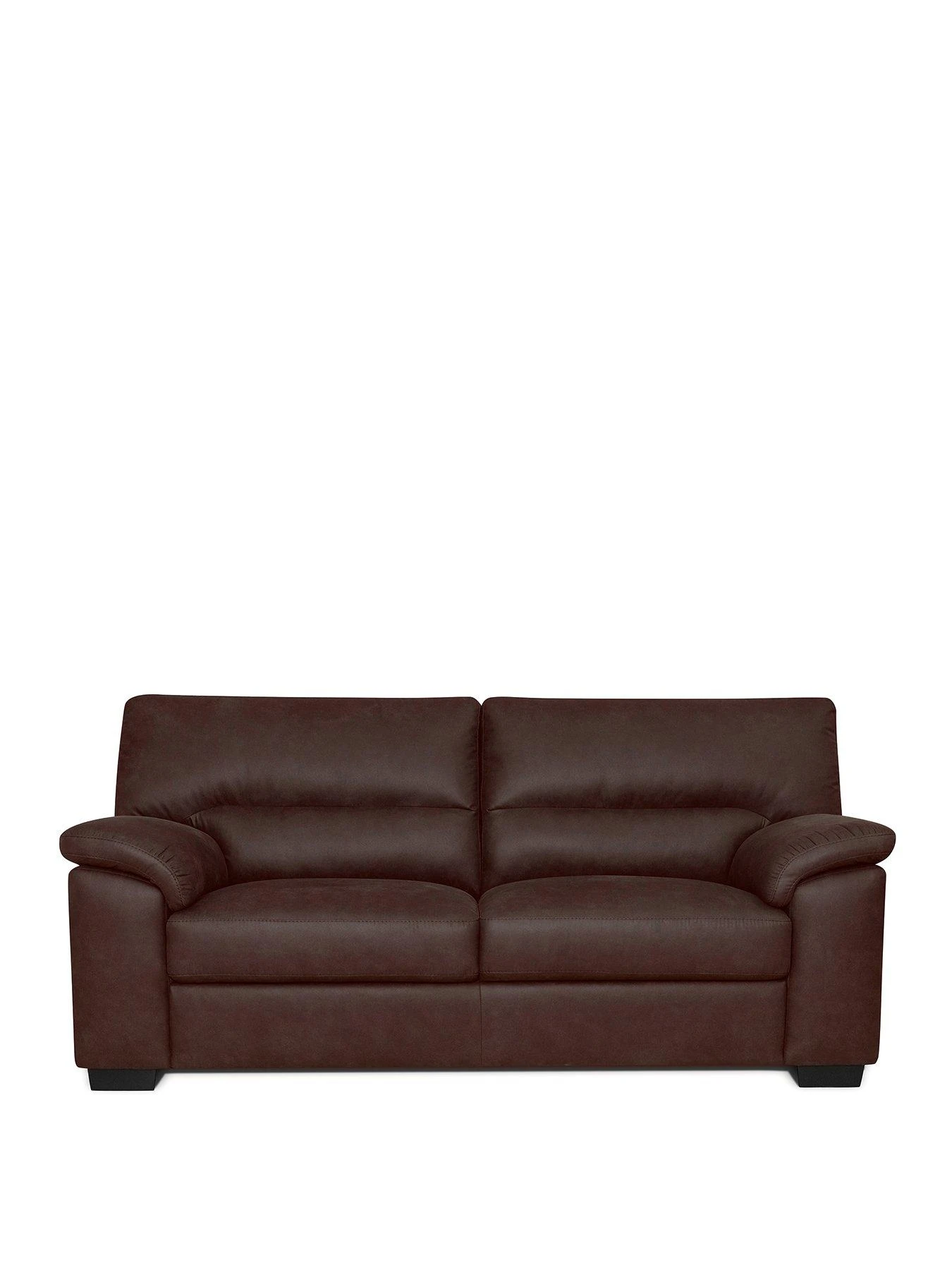 Very Home Danielle Faux Leather 3 Seater Sofa - Chocolate - FSC® Certified 4 Very Home Danielle Faux Leather 3 Seater Sofa - Chocolate - FSC® Certified - Image 2
