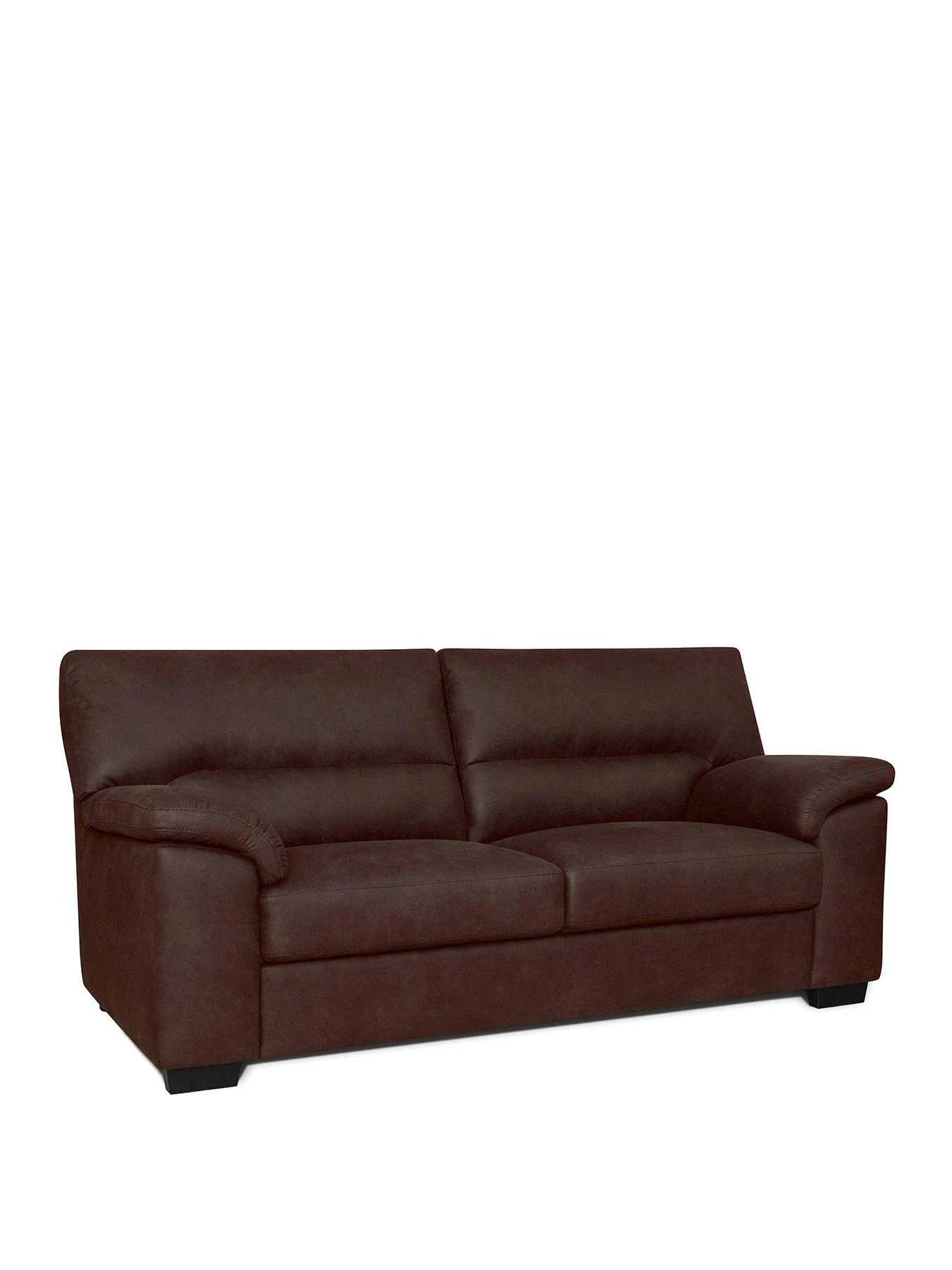 Very Home Danielle Faux Leather 3 Seater Sofa - Chocolate - FSC® Certified 5 Very Home Danielle Faux Leather 3 Seater Sofa - Chocolate - FSC® Certified - Image 3