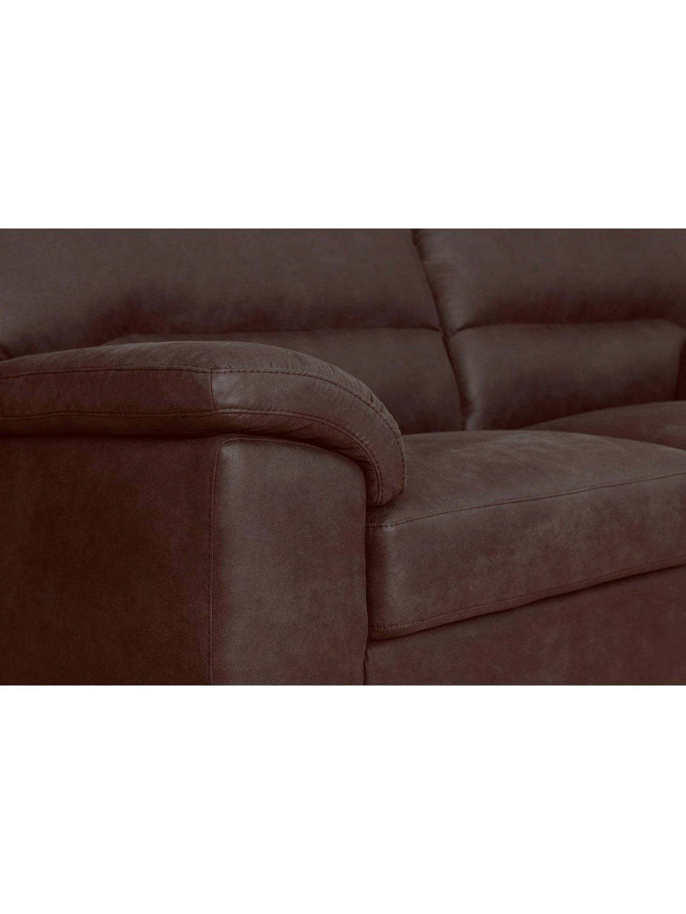 Very Home Danielle Faux Leather 3 Seater Sofa - Chocolate - FSC® Certified 7 Very Home Danielle Faux Leather 3 Seater Sofa - Chocolate - FSC® Certified - Image 5