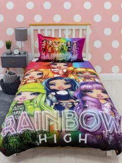 Rainbow High Single Duvet Cover And Pillowcase Set - Multi