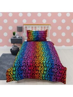 Rainbow High Single Duvet Cover And Pillowcase Set - Multi -Oleu Furniture Shop UKYXX SQ3 0000000029 MULTI SLd