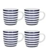 KitchenCraft Nautical Stripe Set Of 4 Barrel Mugs -Oleu Furniture Shop ULFPX SQ1 0000000048 NAVY SLf