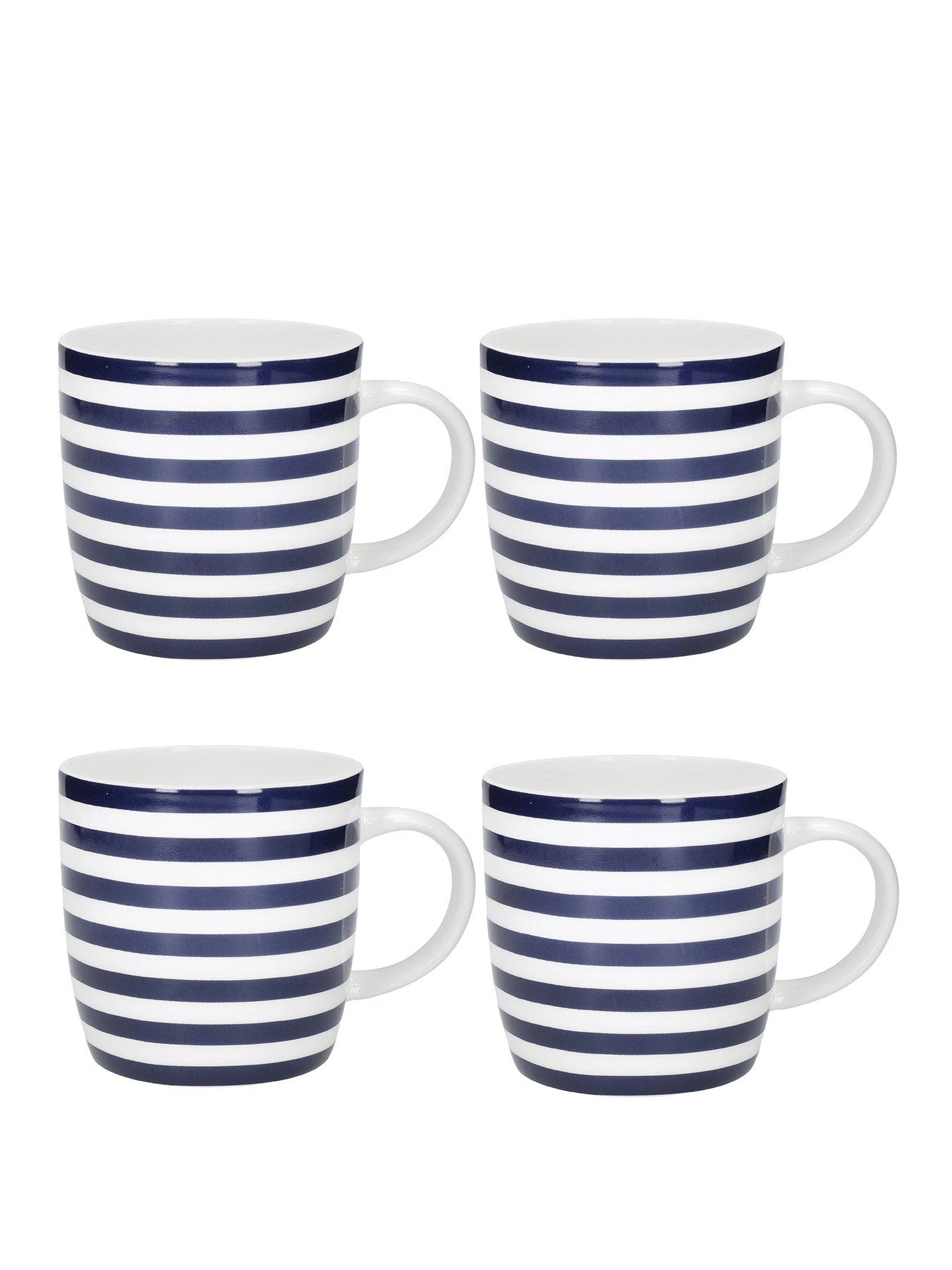 KitchenCraft Nautical Stripe Set Of 4 Barrel Mugs 3 KitchenCraft Nautical Stripe Set Of 4 Barrel Mugs