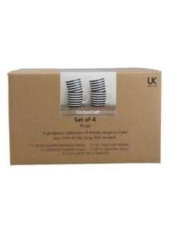 KitchenCraft Nautical Stripe Set Of 4 Barrel Mugs 8 KitchenCraft Nautical Stripe Set Of 4 Barrel Mugs -Oleu Furniture Shop ULFPX SQ2 0000000048 NAVY SLd