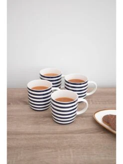 KitchenCraft Nautical Stripe Set Of 4 Barrel Mugs 9 KitchenCraft Nautical Stripe Set Of 4 Barrel Mugs -Oleu Furniture Shop ULFPX SQ3 0000000048 NAVY SLd1