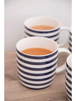 KitchenCraft Nautical Stripe Set Of 4 Barrel Mugs 10 KitchenCraft Nautical Stripe Set Of 4 Barrel Mugs -Oleu Furniture Shop ULFPX SQ4 0000000048 NAVY SLd2