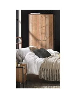 LPD Furniture Hoxton 2 Door Wardrobe 9 LPD Furniture Hoxton 2 Door Wardrobe -Oleu Furniture Shop UM3A4 SQ3 0000004181 OAK BLACK SLa