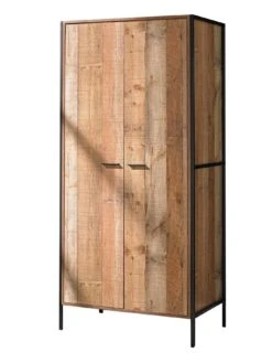 LPD Furniture Hoxton 2 Door Wardrobe 11 LPD Furniture Hoxton 2 Door Wardrobe -Oleu Furniture Shop UM3A4 SQ5 0000004181 OAK BLACK SLd1