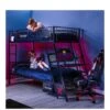 X Rocker Armada Dual Bunk Bed With Gaming Desk -Oleu Furniture Shop UNNVC SQ2 0000000004 BLACK SLf