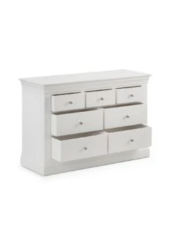 Julian Bowen Clermont Ready Assembled 4 + 3 Drawer Chest -Oleu Furniture Shop UPXUH SQ4 0000000013 WHITE SLd