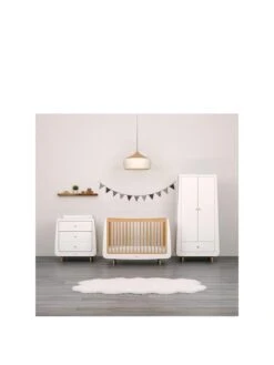 Snuz SnuzKot Skandi 3-Piece Nursery Furniture Set - White/Natural -Oleu Furniture Shop UQ6HK SQ3 0000000003 NATURAL SLa