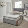 Airsprung Emme Comfort Pillowtop Divan With Storage Options - Grey 2 Airsprung Emme Comfort Pillowtop Divan With Storage Options - Grey -Oleu Furniture Shop UQZXP SQ1 0000000005 GREY RSr