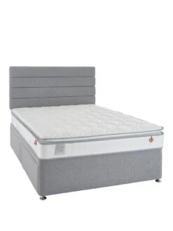 Airsprung Emme Comfort Pillowtop Divan With Storage Options - Grey -Oleu Furniture Shop UQZXP SQ3 0000000005 GREY SLa