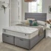 Airsprung Emme Comfort Ottoman Divan - Grey (Headboard Not Included) 2 Airsprung Emme Comfort Ottoman Divan - Grey (Headboard Not Included) -Oleu Furniture Shop UR22E SQ1 0000000005 GREY RSr
