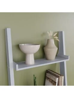 Vida Designs York 5 Tier Ladder Bookcase - Grey -Oleu Furniture Shop UR582 SQ5 0000000005 GREY SLd1