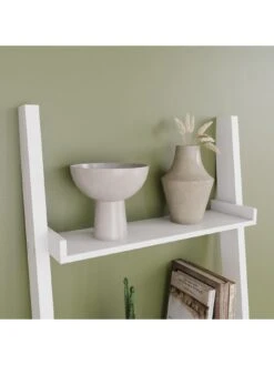 Vida Designs York 5 Tier Ladder Bookcase - White -Oleu Furniture Shop UR5BF SQ5 0000000013 WHITE SLd1