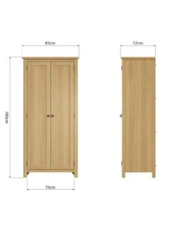 K-Interiors Shelton Part Assembled Solid Wood 2 Door Wardrobe - Rustic Oak 13 K-Interiors Shelton Part Assembled Solid Wood 2 Door Wardrobe - Rustic Oak -Oleu Furniture Shop UR7MA SQ7 0000000138 RUSTIC OAK DGy