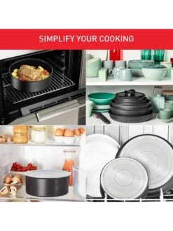 Tefal Ingenio Daily Chef 8pc Removable Handle, Stackable Induction Pan Set L7629242 -Oleu Furniture Shop UR8NP SQ5 0000000004 BLACK SLd3
