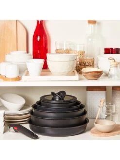 Tefal Ingenio Resist 13pc Removable Handle, Stackable Induction Pan Set L3979153 -Oleu Furniture Shop URAPE SQ5 0000000004 BLACK SLd3