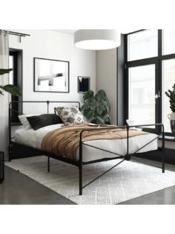Queer Eye Leopold Metal Bed -Oleu Furniture Shop URLH7 SQ2 0000000004 BLACK RSr