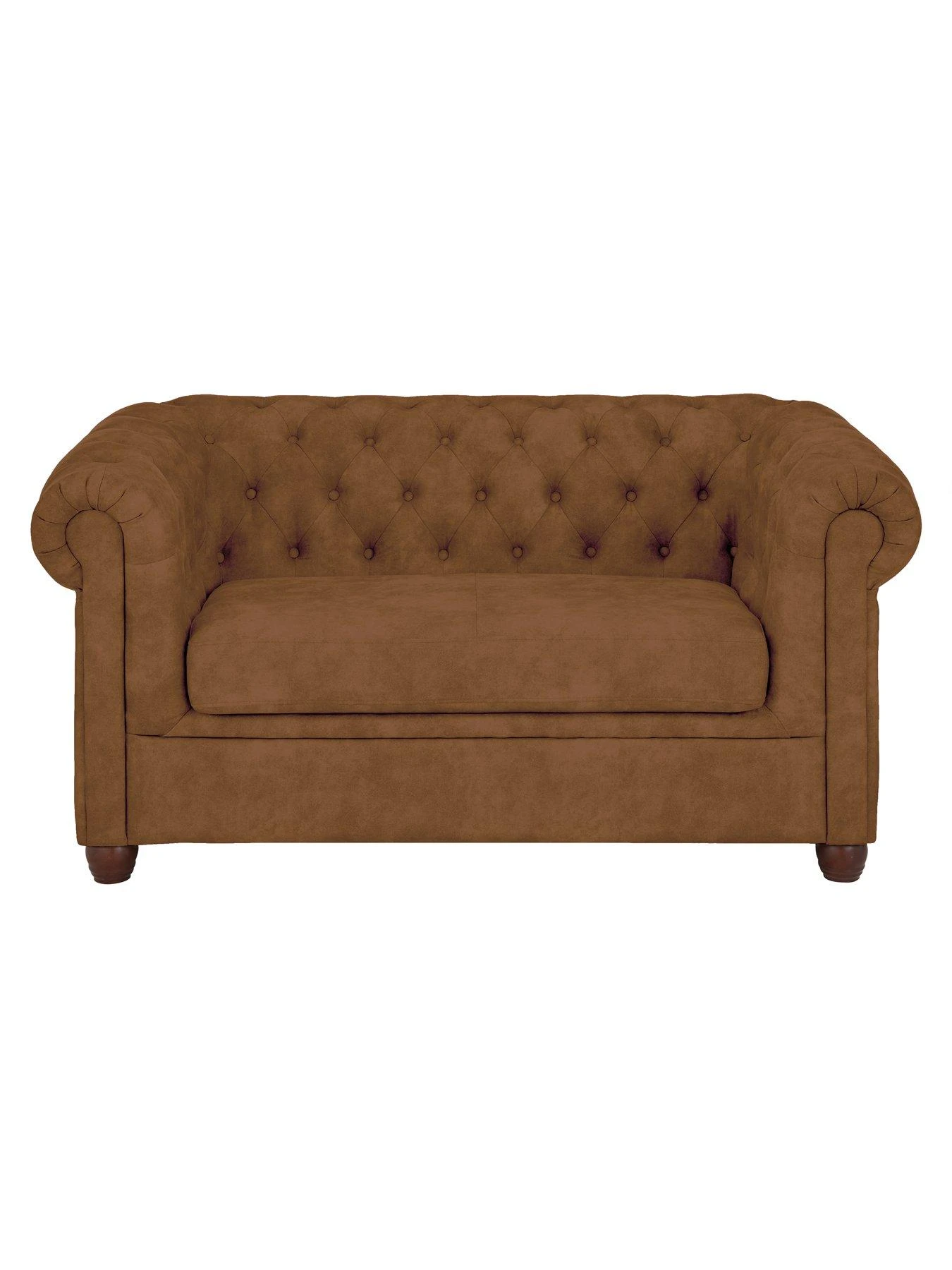 Very Home Chester Chesterfield Leather Look 2 Seater Sofa - Chocolate - FSC® Certified 4 Very Home Chester Chesterfield Leather Look 2 Seater Sofa - Chocolate - FSC® Certified - Image 2