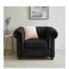 Very Home Chester Chesterfield Leather Look Armchair - Black - FSC® Certified