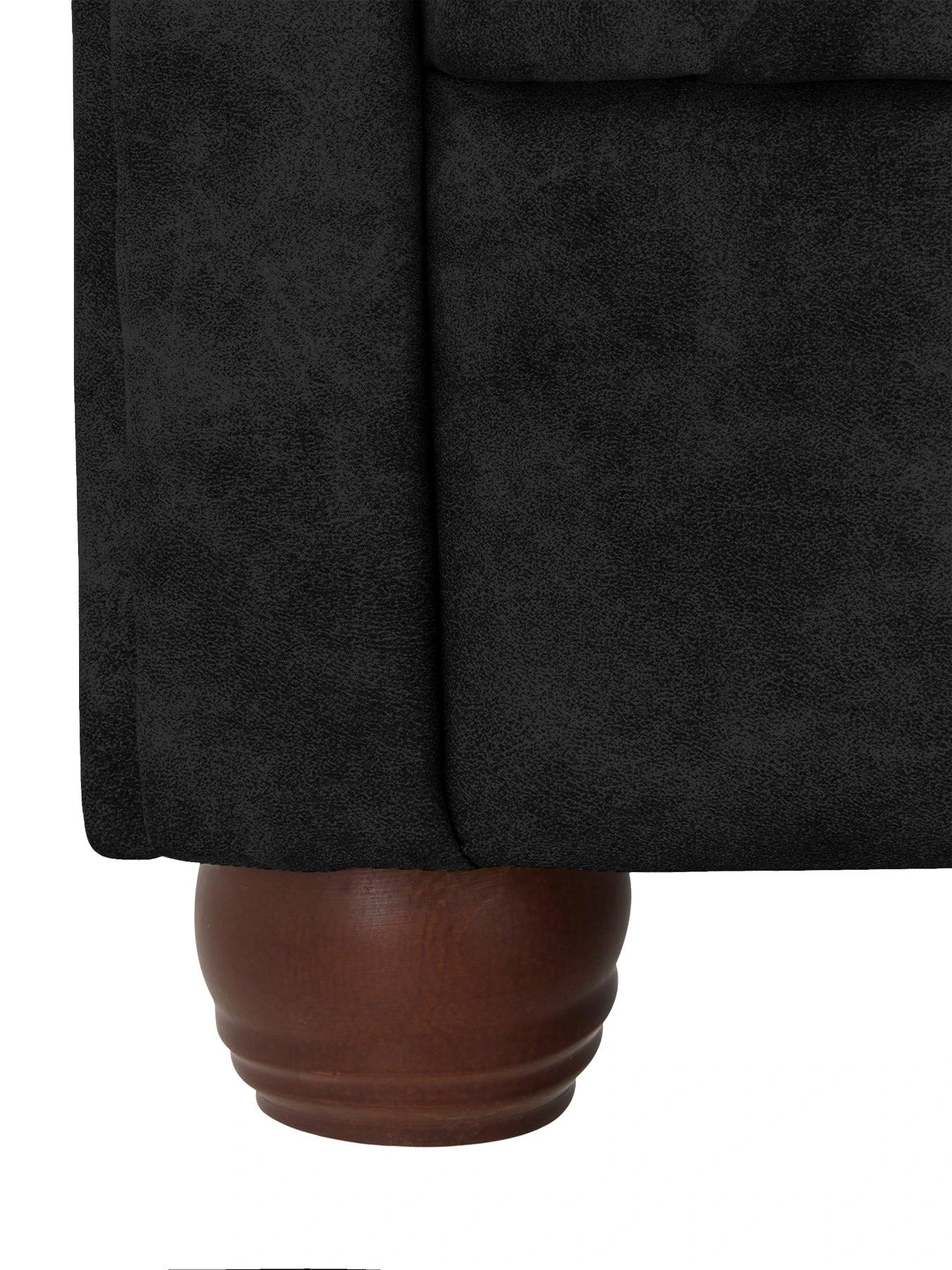 Very Home Chester Chesterfield Leather Look Armchair - Black - FSC® Certified 7 Very Home Chester Chesterfield Leather Look Armchair - Black - FSC® Certified - Image 5