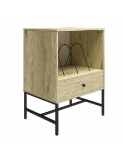 Queer Eye Tamlin Record Stand -Oleu Furniture Shop UTFC7 SQ3 0000000006 OAK SLd