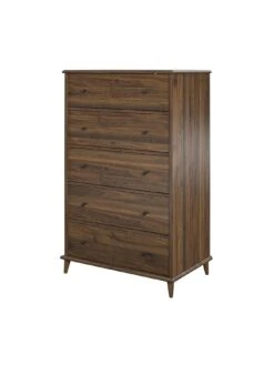 Queer Eye Farnsworth 5 Drawer Chest -Oleu Furniture Shop UTFDP SQ6 0000000007 WALNUT SLd2