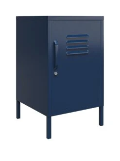 Queer Eye Bradford Metal Locker End Table - Navy 9 Queer Eye Bradford Metal Locker End Table - Navy -Oleu Furniture Shop UTFET SQ2 0000000048 NAVY SLf