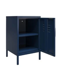 Queer Eye Bradford Metal Locker End Table - Navy 11 Queer Eye Bradford Metal Locker End Table - Navy -Oleu Furniture Shop UTFET SQ4 0000000048 NAVY SLd1