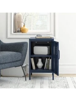Queer Eye Bradford Metal Locker End Table - Navy 13 Queer Eye Bradford Metal Locker End Table - Navy -Oleu Furniture Shop UTFET SQ6 0000000048 NAVY RSr1