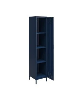 Queer Eye Bradford Single Metal Storage Cabinet - Navy -Oleu Furniture Shop UTFFG SQ3 0000000048 NAVY SLd