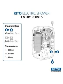 Triton Kito 10.5kW Shower - Chrome -Oleu Furniture Shop UTLFN SQ5 0000000139 CHROME SLd3