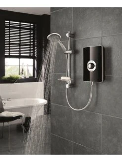 Triton Collection II 8.5kW Electric Shower - Black Gloss -Oleu Furniture Shop UTLFX SQ4 0000000004 BLACK SLd2