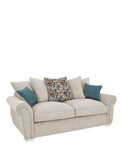 Very Home Flair Fabric 3 Seater Sofa 9 Very Home Flair Fabric 3 Seater Sofa -Oleu Furniture Shop UUTNT SQ4 0000000035 SILVER SLa
