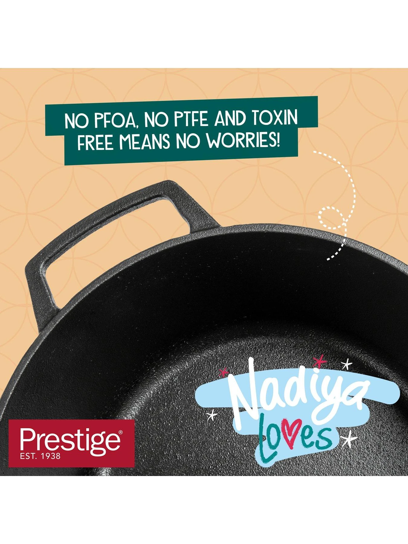 Prestige Nadiya Cast Iron Casserole, 4.5l 5 Prestige Nadiya Cast Iron Casserole, 4.5l - Image 3