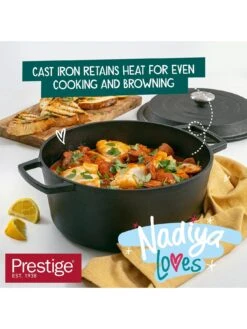 Prestige Nadiya Cast Iron Casserole, 4.5l 13 Prestige Nadiya Cast Iron Casserole, 4.5l -Oleu Furniture Shop UUU5T SQ5 0000000004 BLACK SLd3