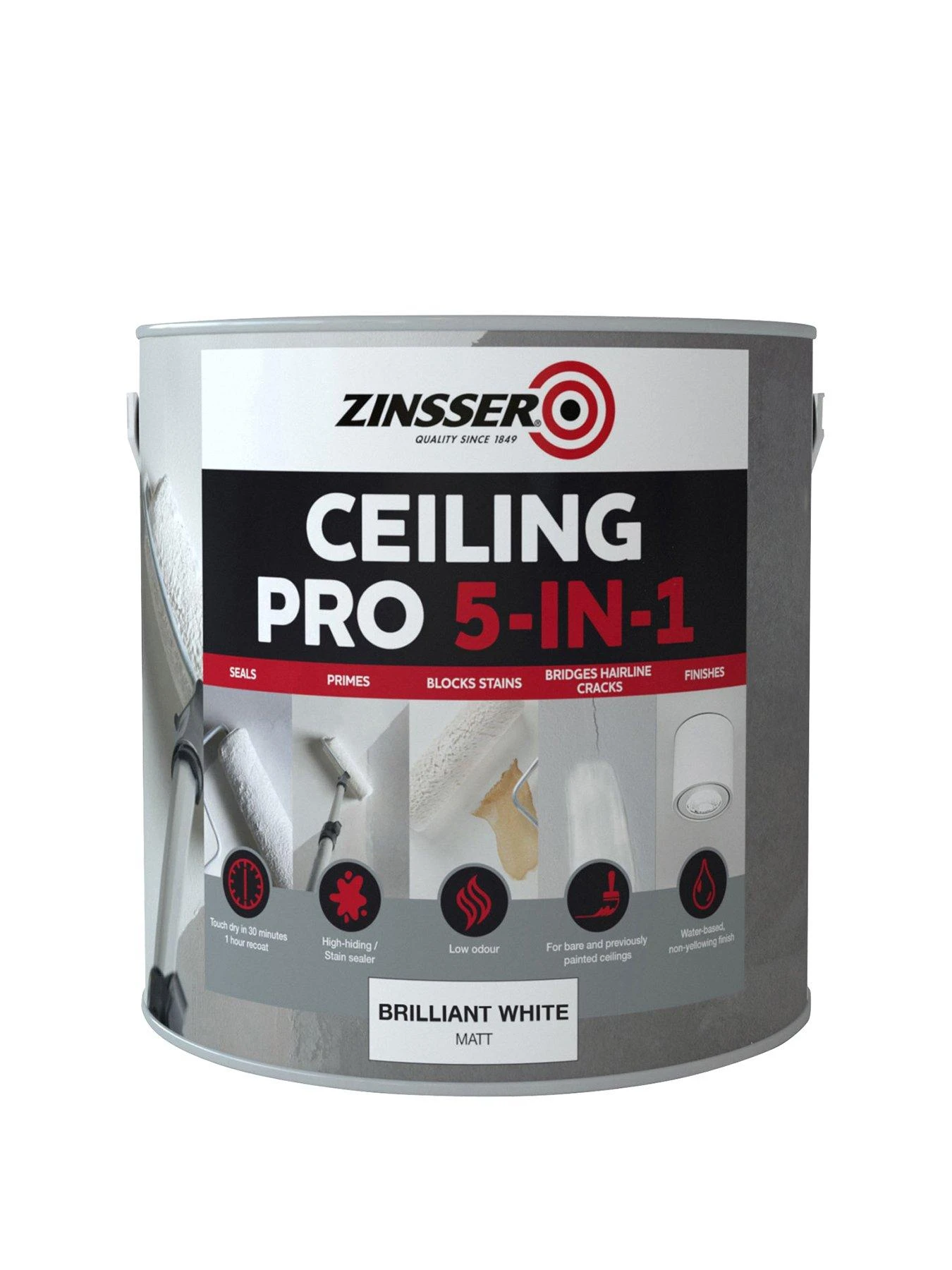 Zinsser Ceiling Pro 5-in-1 2.5L 3 Zinsser Ceiling Pro 5-in-1 2.5L