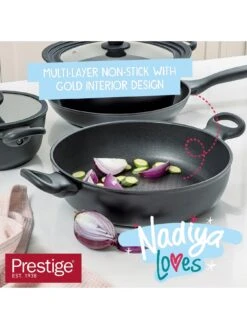 Prestige Nadiya Nesting Cookware Set, 4 Piece 11 Prestige Nadiya Nesting Cookware Set, 4 Piece -Oleu Furniture Shop UVC8D SQ3 0000000004 BLACK SLd1
