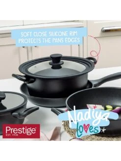 Prestige Nadiya Nesting Cookware Set, 4 Piece 14 Prestige Nadiya Nesting Cookware Set, 4 Piece -Oleu Furniture Shop UVC8D SQ6 0000000004 BLACK SLd4
