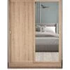 Very Home Camberley 2 Door Mirrored Sliding Wardrobe 1 Very Home Camberley 2 Door Mirrored Sliding Wardrobe -Oleu Furniture Shop UVDAL SQ2 0000000214 LIGHT OAK SLf