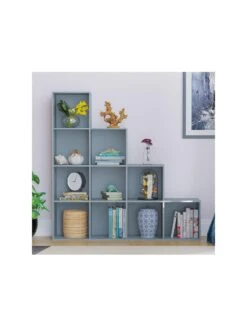 Vida Designs Durham 10 Cube Staircase Storage Unit - Grey 10 Vida Designs Durham 10 Cube Staircase Storage Unit - Grey -Oleu Furniture Shop UVJ5M SQ3 0000000005 GREY SLa